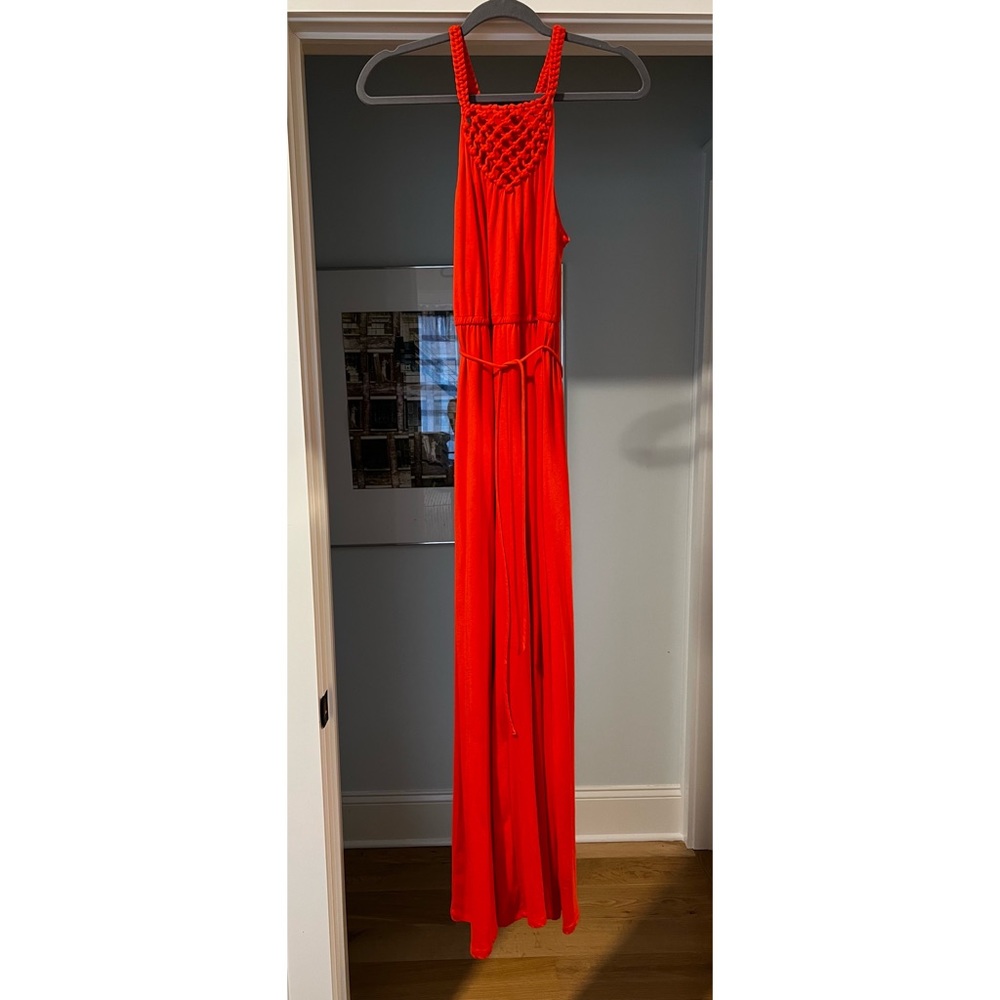 Long orange dress